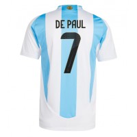 Maglia Calcio Argentina Rodrigo De Paul #7 Prima Divisa Copa America 2024 Manica Corta